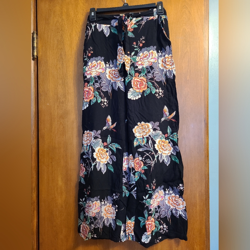 Angie floral flowy wide leg pants
